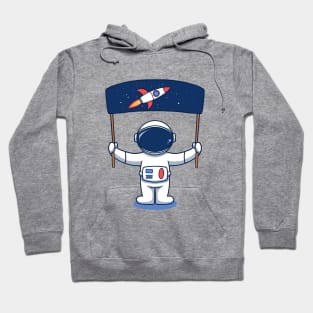 Astronaut Holding Space Flag Hoodie